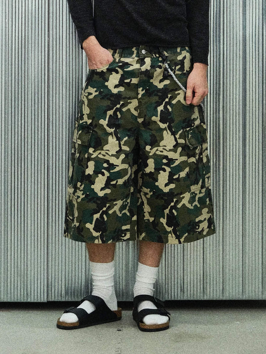 S45 Camouflage Ripstop Baggy Cargo Shorts | Face 3 Face