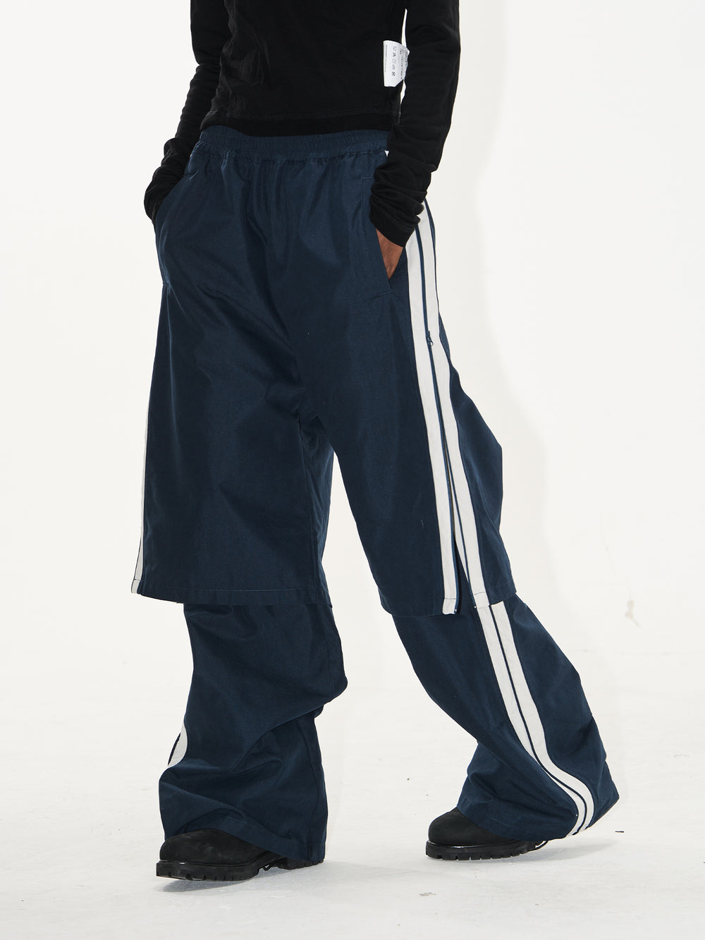 BLIND NO PLAN Double-Layer Color-Blocking Patchwork Sports Pants | Face 3 Face