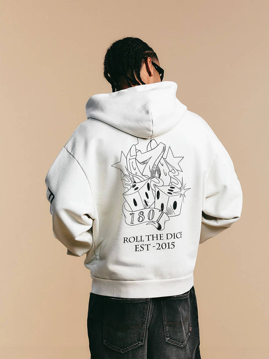 1807 ROLLTHEDICE Printed Zip Up Hoodie | Face 3 Face