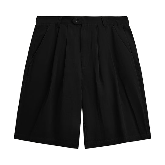 F3F Select Basic Solid Color Two Tuck Wide Shorts