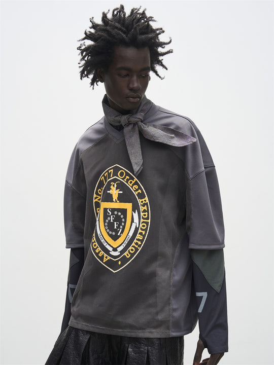 7440 37 1 College Cutout Mesh Rugby Jersey | Face 3 Face