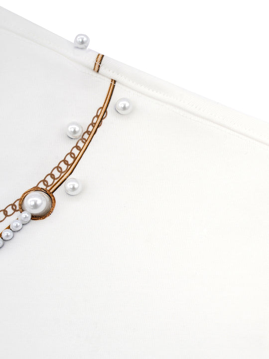 Small Town Kid 3D Digital Turquoise Pearl Necklace Print Tee | Face 3 Face