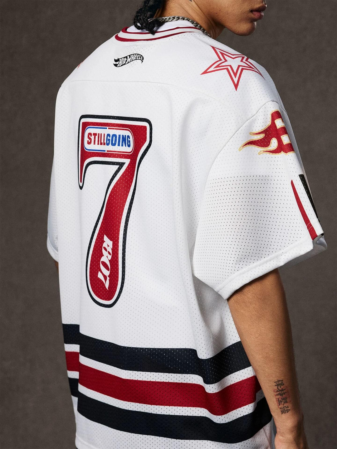 1807 Hot Wheels Racing Mesh Short Sleeve Hockey Jersey | Face 3 Face
