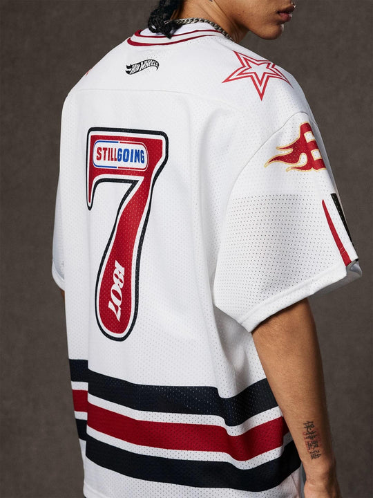 1807 Hot Wheels Racing Mesh Short Sleeve Hockey Jersey | Face 3 Face