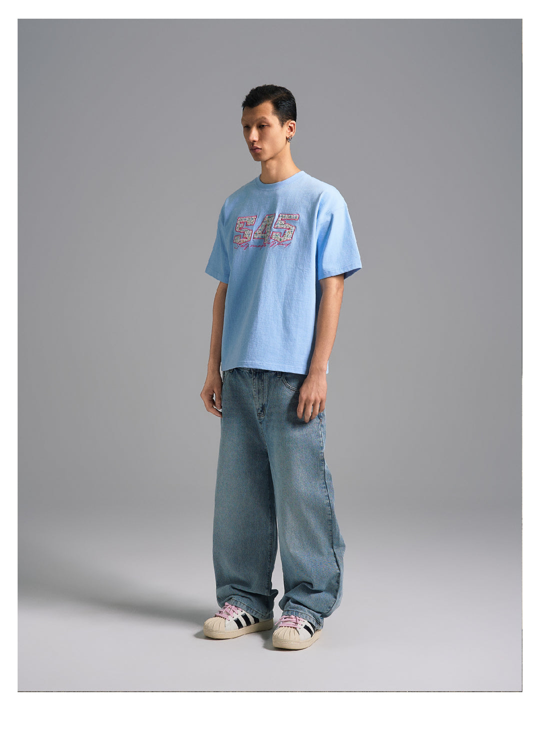 S45 Sequins Logo Patch Embroidery Tee | Face 3 Face