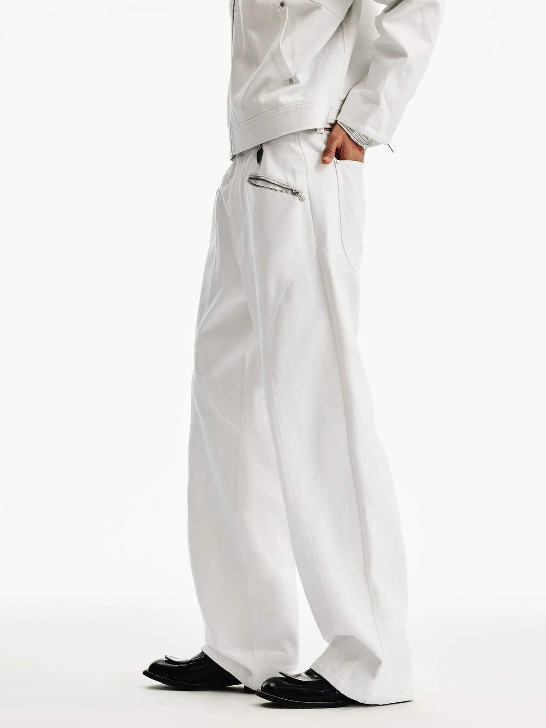 MEDM Structured Zip Pocket Work Pants | Face 3 Face