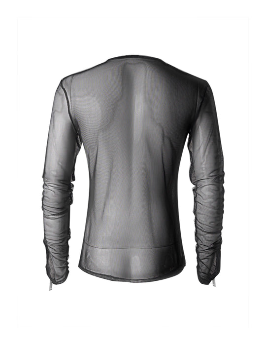 KARMANISTIC Mesh Half Zip Long Sleeve Tee | Face 3 Face
