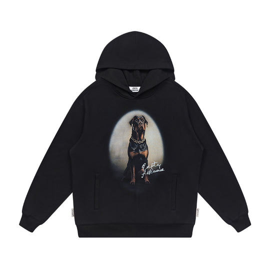 EMPTY REFERENCE Rottweiler Dog Print Hoodie
