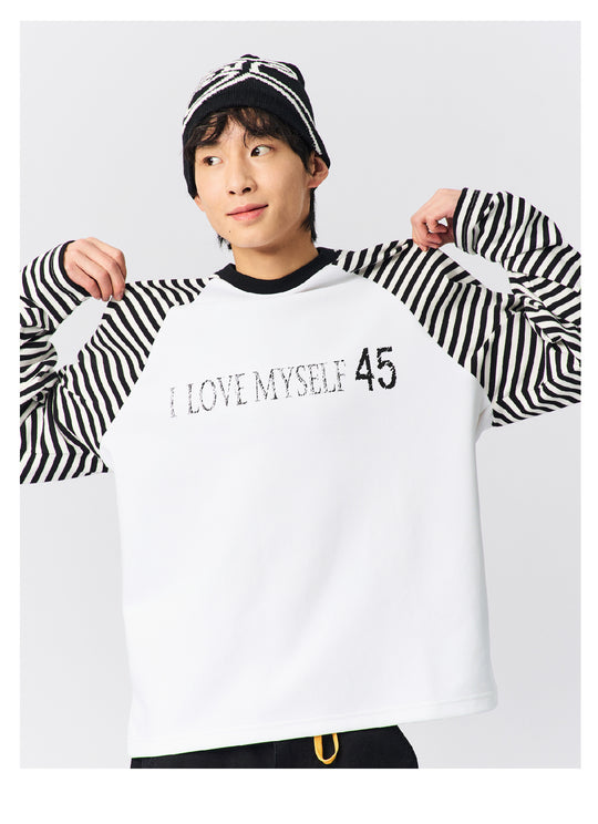 S45 Striped Raglan Sleeve Long-Sleeve Tee | Face 3 Face