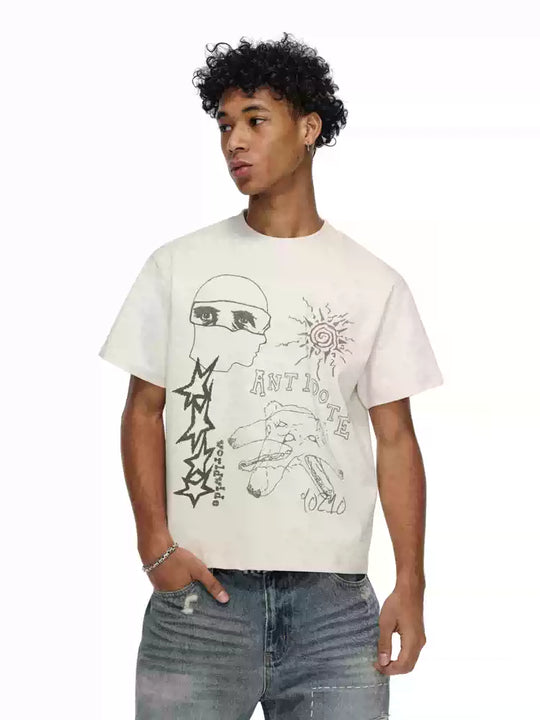 ANTIDOTE Hand-Painted Graffiti Tee | Face 3 Face