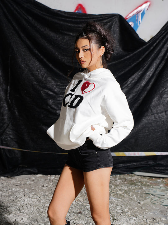 TGFCLUB I LOVE CD Embroidered Hoodie | Face 3 Face