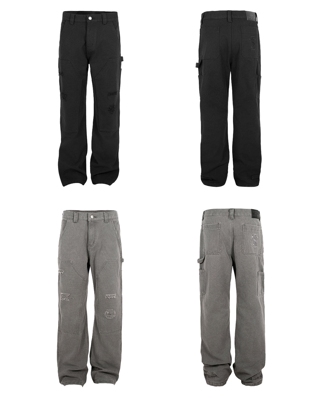 Small Town Kid Destroyed Washed Double Knee Pants | Face 3 Face