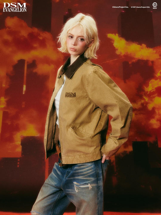 DSM x EVA Shinji and Rei Washed Detroit Jacket | Face 3 Face