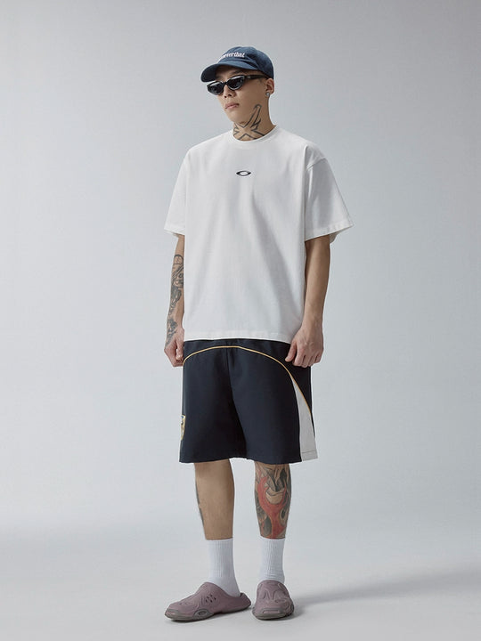 F2CE Contrast Color Patch Embroidered Track Shorts | Face 3 Face