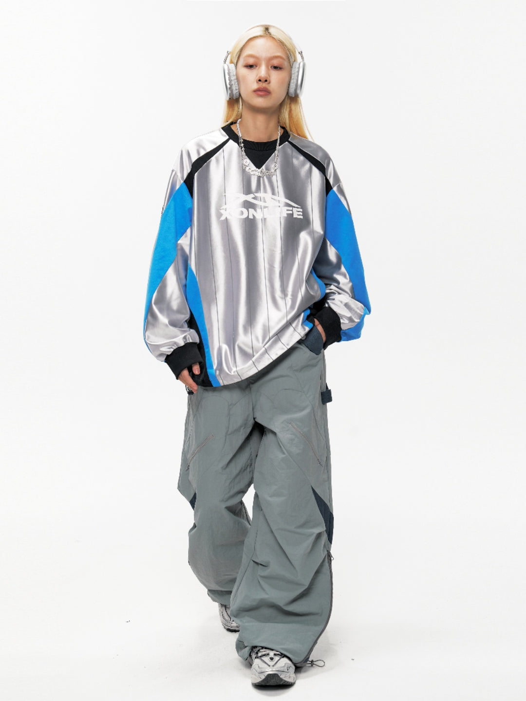 XONLIFE Liquid Metal Silver Stripe Jersey | Face 3 Face