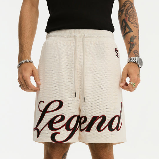 Small Town Kid Embroidered Mesh Basketball Shorts | Face 3 Face