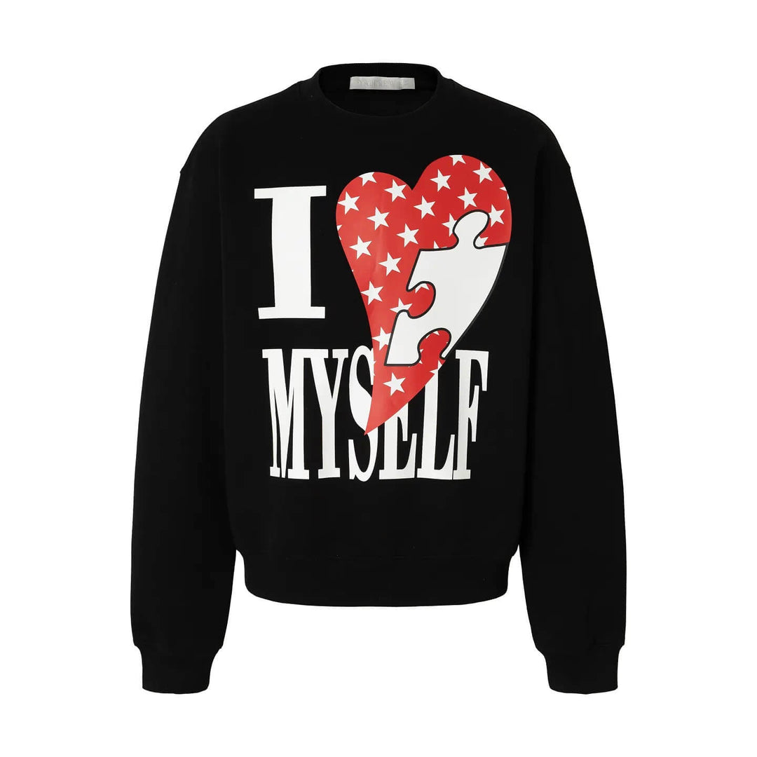 YADcrew Heart Star Puzzle Print Sweatshirt | Face 3 Face