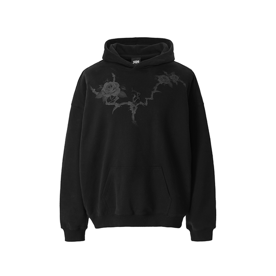 JHYQ Rose Printed 3D Embroidery Hoodie