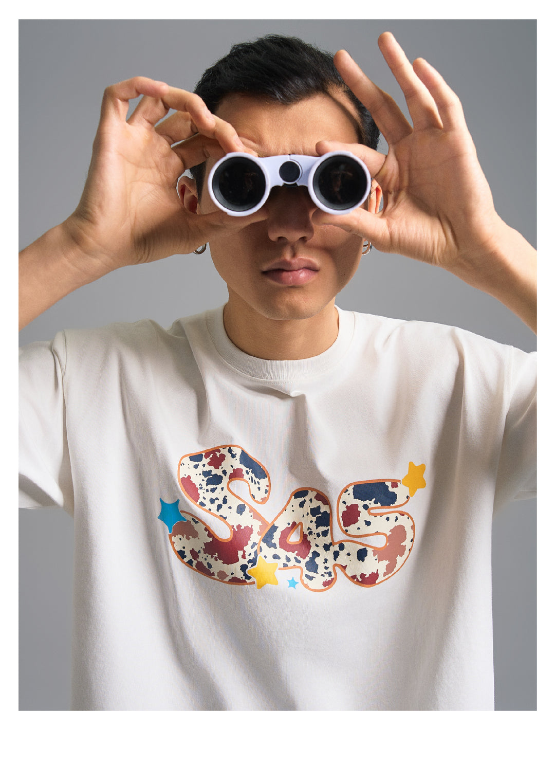 S45 Cow Print Basic Logo Tee | Face 3 Face