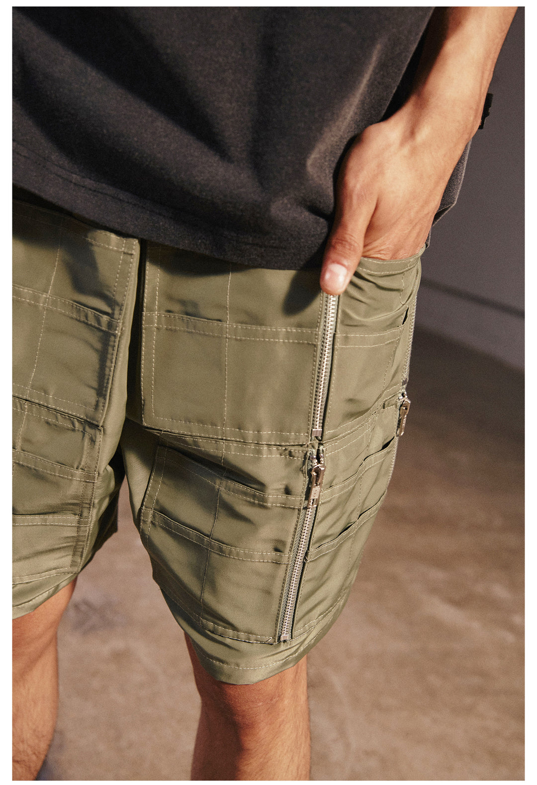 Remedy Multi Pocket Zipper Work Shorts | Face 3 Face