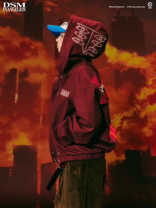 DSM x EVA Second Angel Lilith Washed Zip Up Hooded Jacket | Face 3 Face