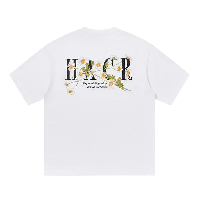 Harsh and Cruel Street Floral Embroidery Tee