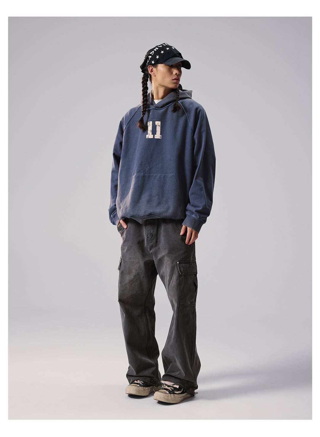 Remedy Washed Reversible Raglan Hoodie | Face 3 Face