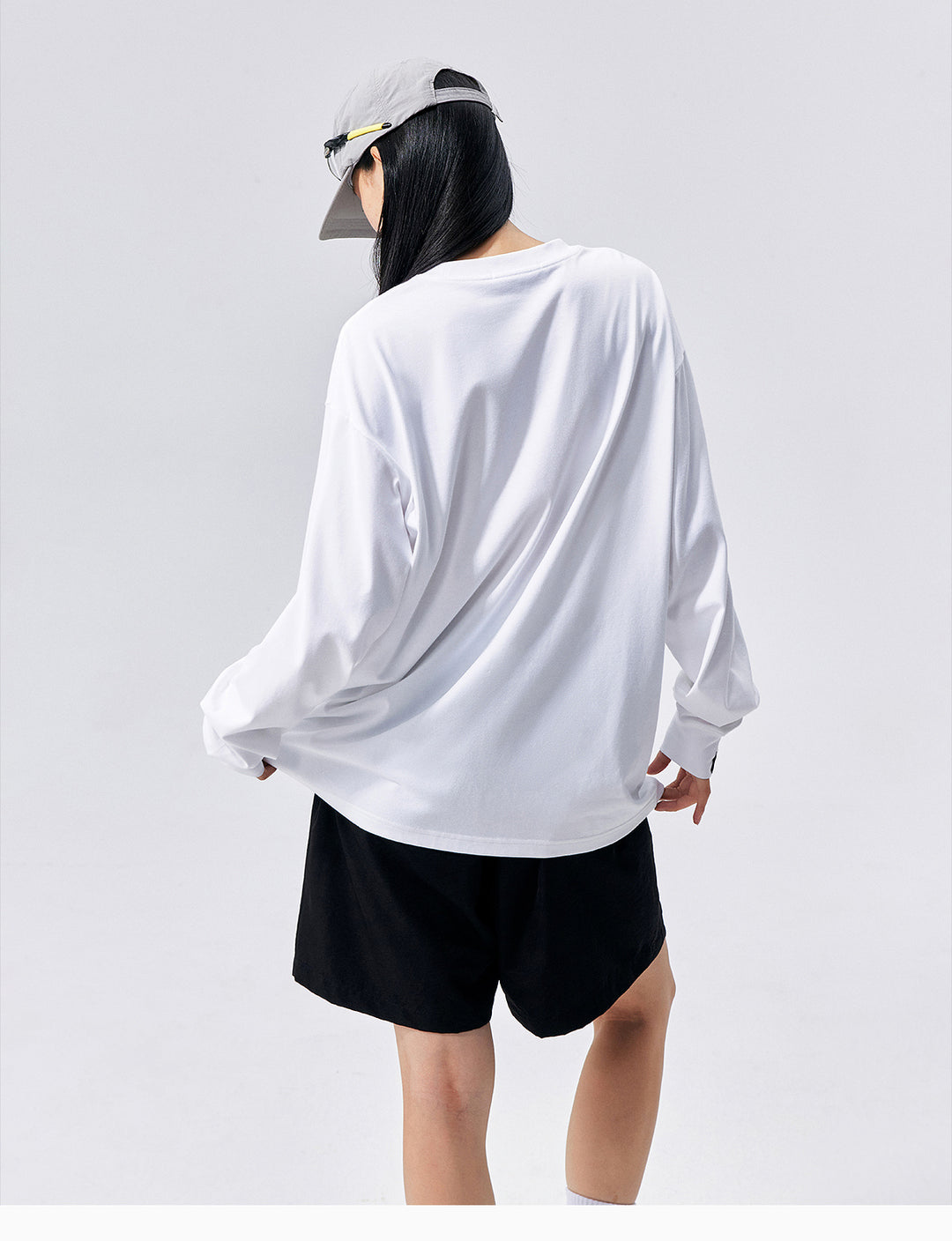 MEDM Logo Embroidered Antibacterial Long Sleeve Tee | Face 3 Face