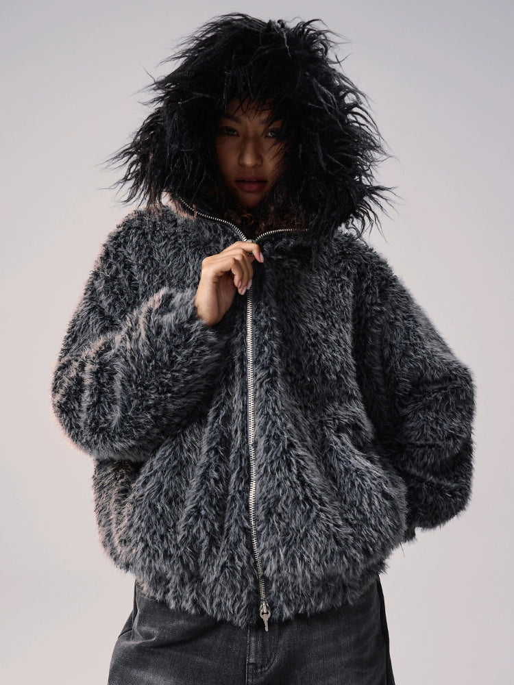 Remedy Faux Fur Mohawk Hooded Jacket | Face 3 Face