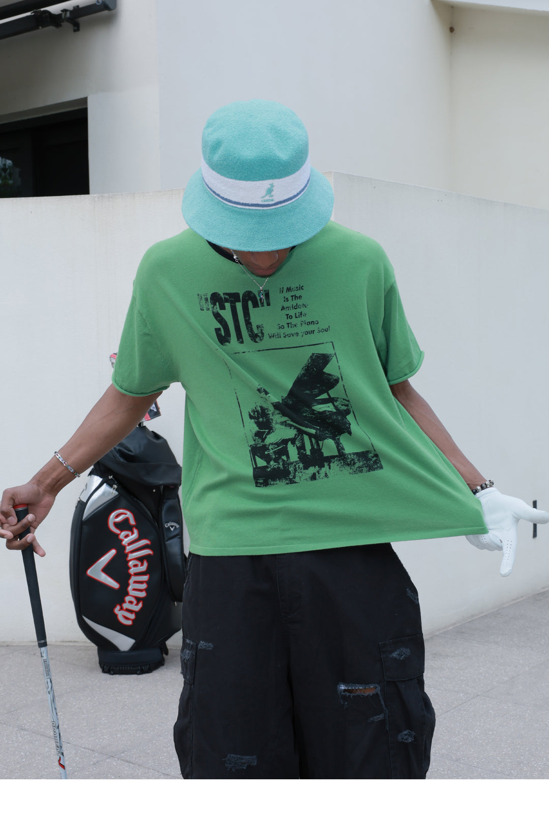 STEEPC Printed Boxy Knit Tee | Face 3 Face