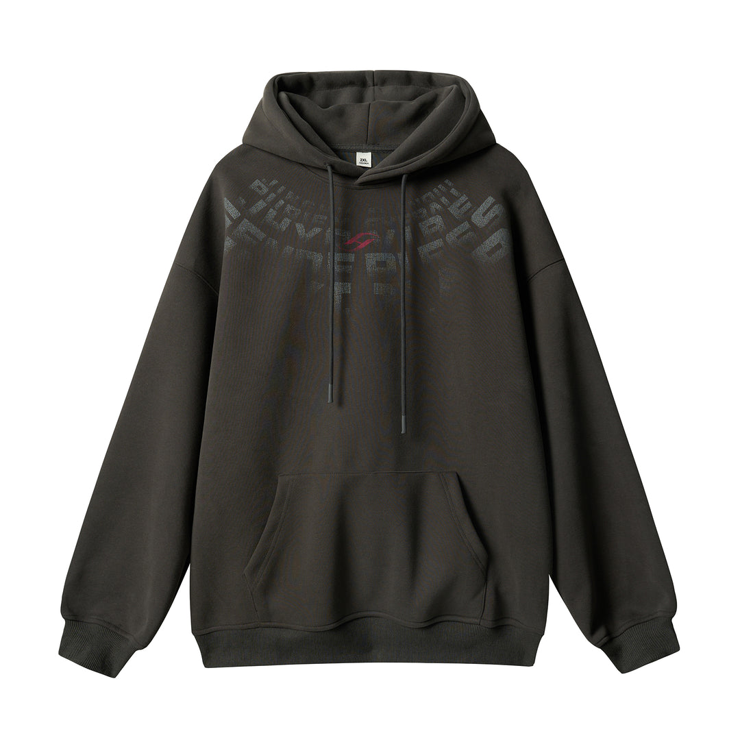 JHYQ Arched Letters Logo Printed Hoodie | Face 3 Face