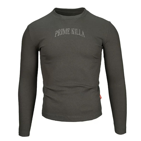 TGFCLUB PRIME KILLA Rhinestone Stretch Slim Fit Long Sleeve Tee | Face 3 Face