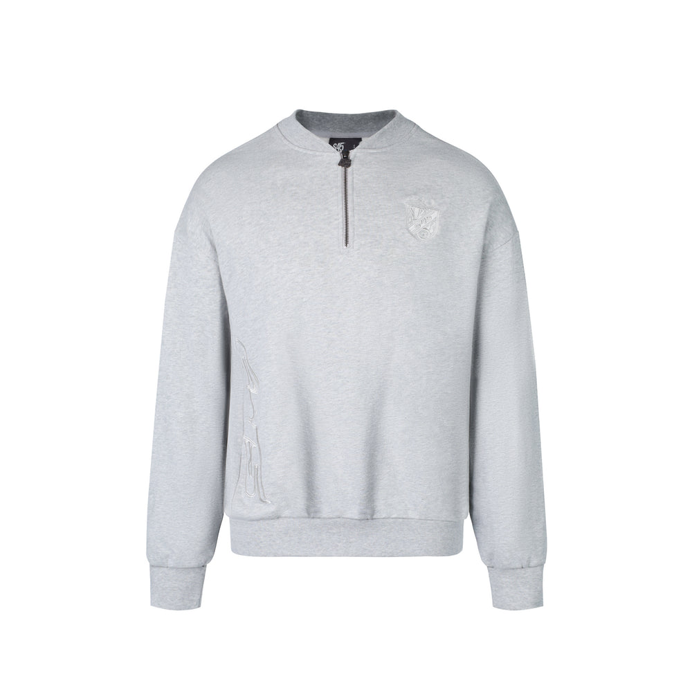 S45 Half Zip Logo Embroidered Sweatshirt | Face 3 Face