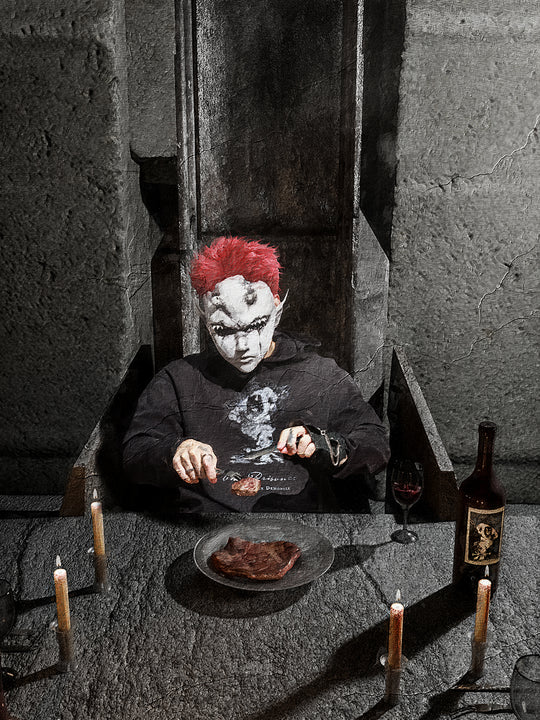 UNDERWATER Destruction Fake Layered Prisoner Print Hoodie | Face 3 Face