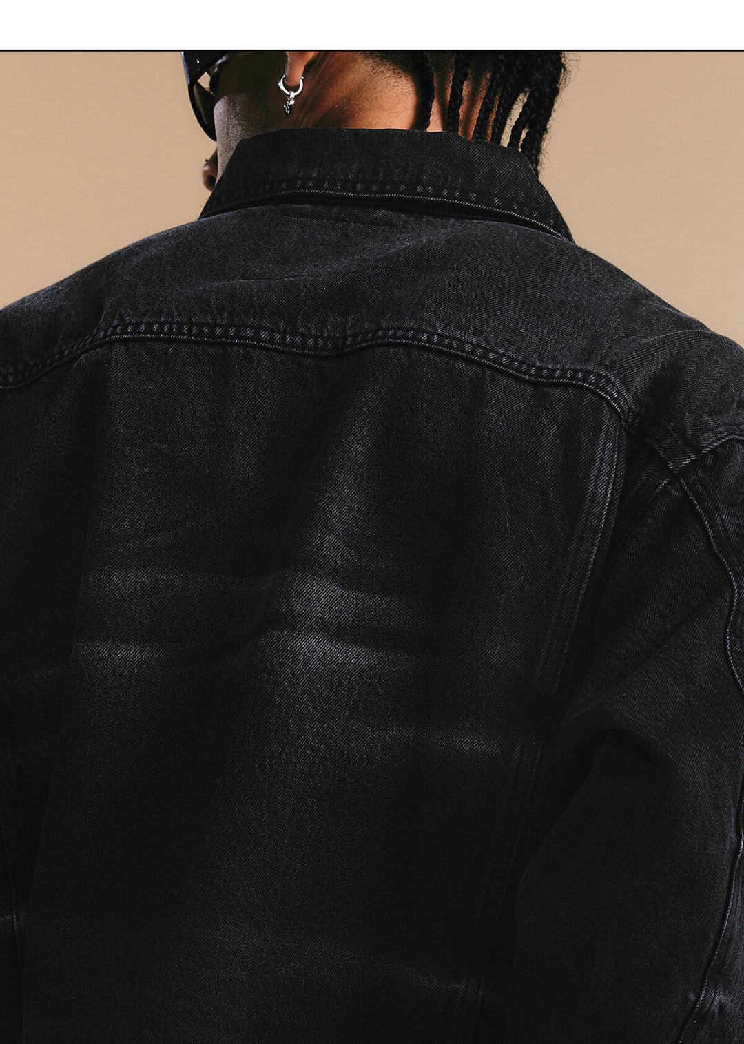 1807 Cat Whiskers Washed Black Denim Jacket | Face 3 Face