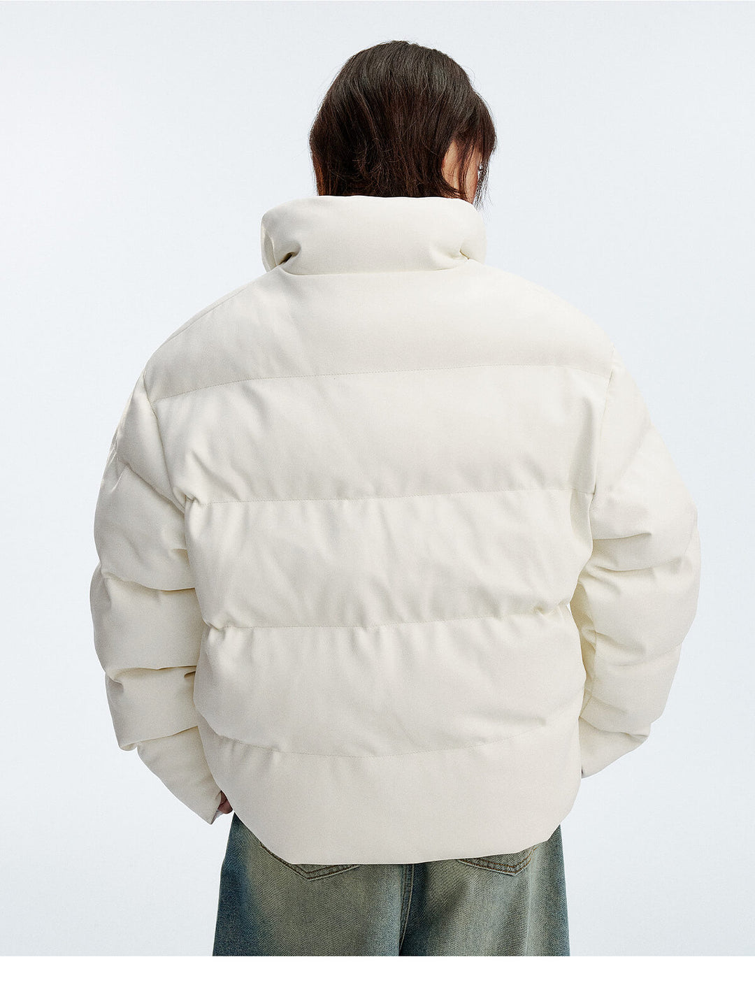 MEDM Leopard Patch PU Leather Puffer Jacket | Face 3 Face