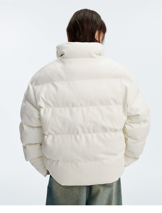 MEDM Leopard Patch PU Leather Puffer Jacket | Face 3 Face