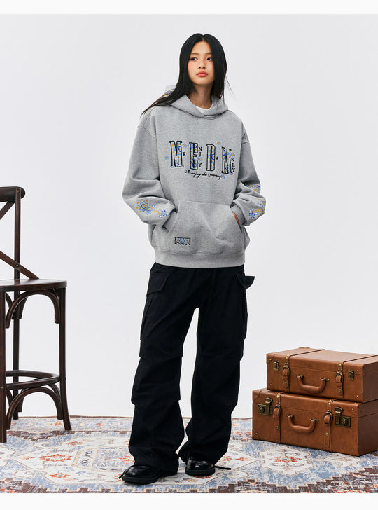 MEDM Ethnic Flower Embroidered Hoodie | Face 3 Face