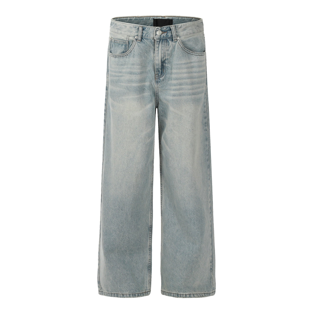 F3F Select Heavily Washed Vintage Light Blue Baggy Jeans | Face 3 Face