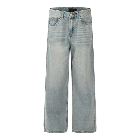 F3F Select Heavily Washed Vintage Light Blue Baggy Jeans | Face 3 Face
