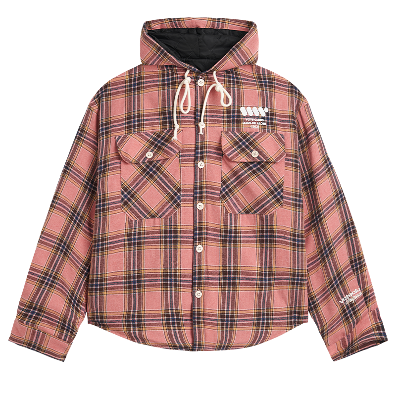 VOTE VVVVOTE Vintage Plaid Hooded Jacket