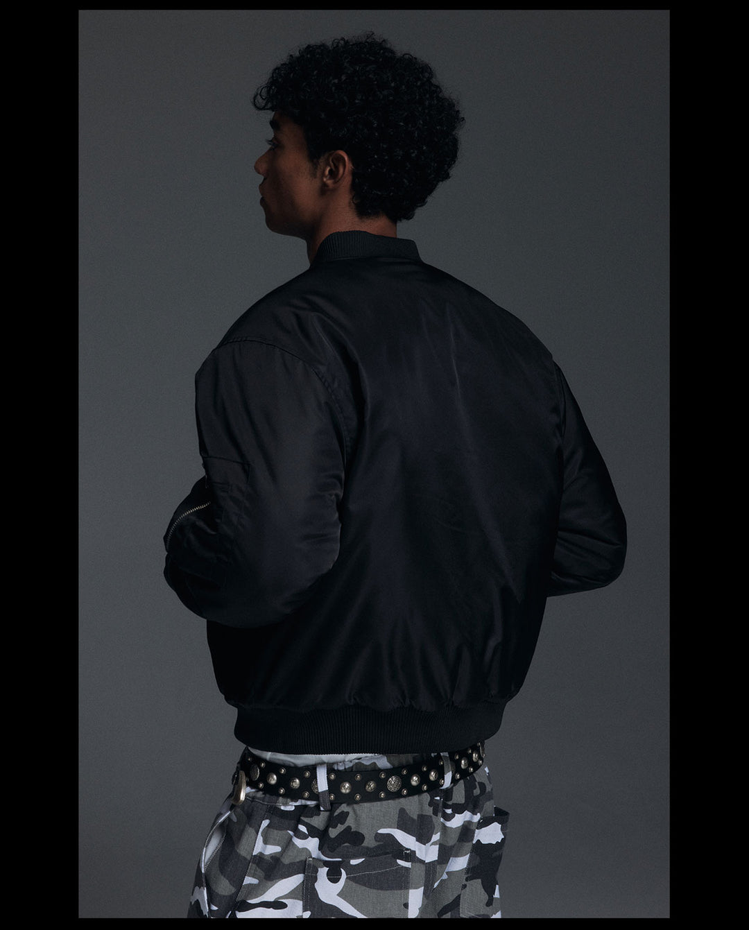 NOVACAM Black Short MA-1 Bomber Jacket | Face 3 Face