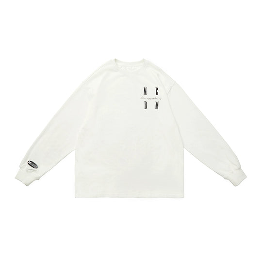 MEDM Standard Logo Embroidered Long Sleeve Tee | Face 3 Face