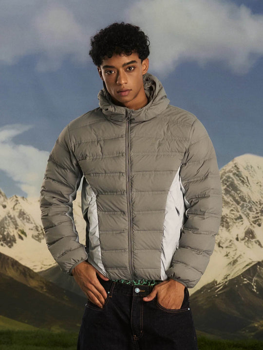 S45 Two Tone Double Stitched Lightweight Down Jacket | Face 3 Face