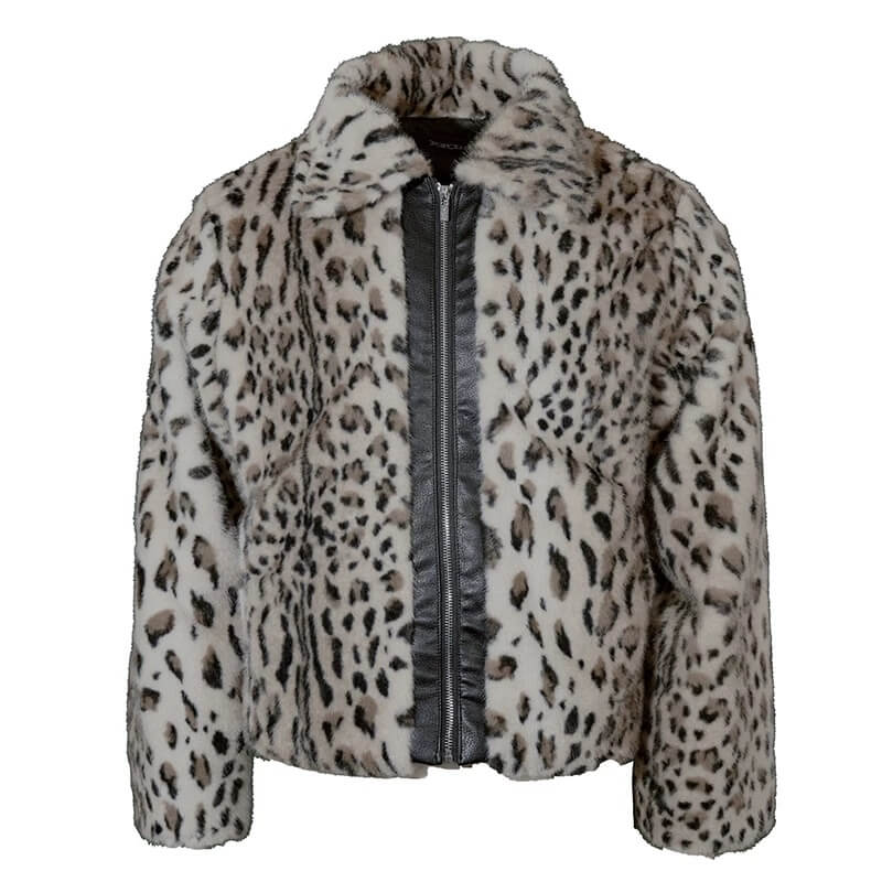 TGFCLUB Leopard Printed Faux Fur Jacket | Face 3 Face