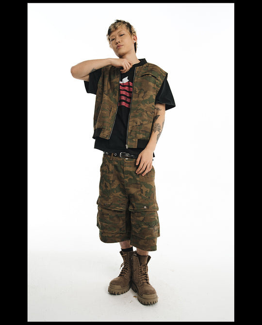 NOVACAM Camouflage Short Work Vest | Face 3 Face