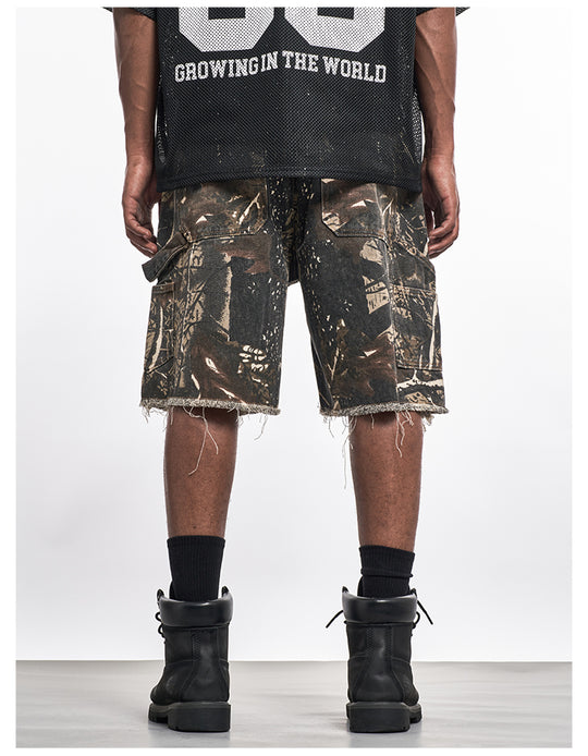 F3F Select Cutoff Double Knee Tree Camouflage Shorts | Face 3 Face