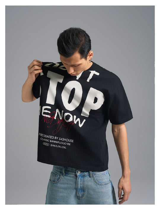 S45 Handwritten Slogan Print Tee | Face 3 Face