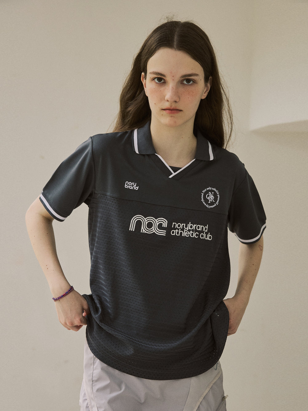 NORYBRAND Sports Club Mesh Patchwork Soccer Jersey Polo | Face 3 Face