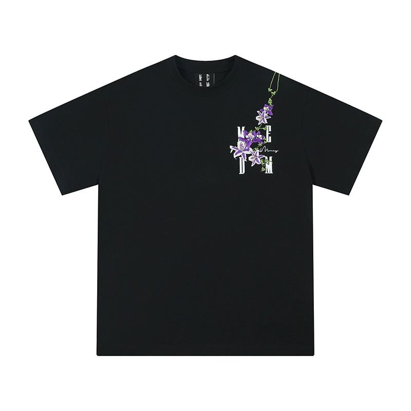 MEDM Vine Flower Embroidered Logo Tee | Face 3 Face